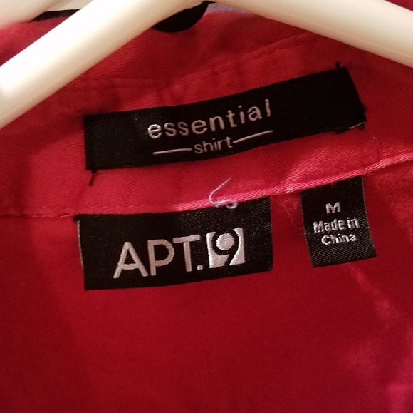 Apt 9 bright red blouse (3/4 sleeves) - Picture 3 of 3